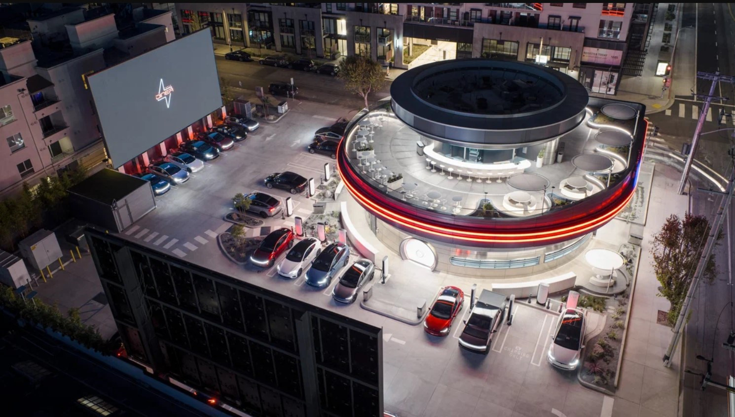 Tesla відкрила у Лос-Анджелесі перший ресторан із кінотеатром