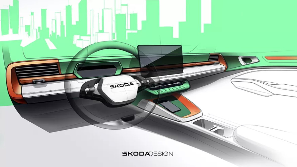 Skoda показала інтер’єр електрокросовера Epiq на перших ескізах
