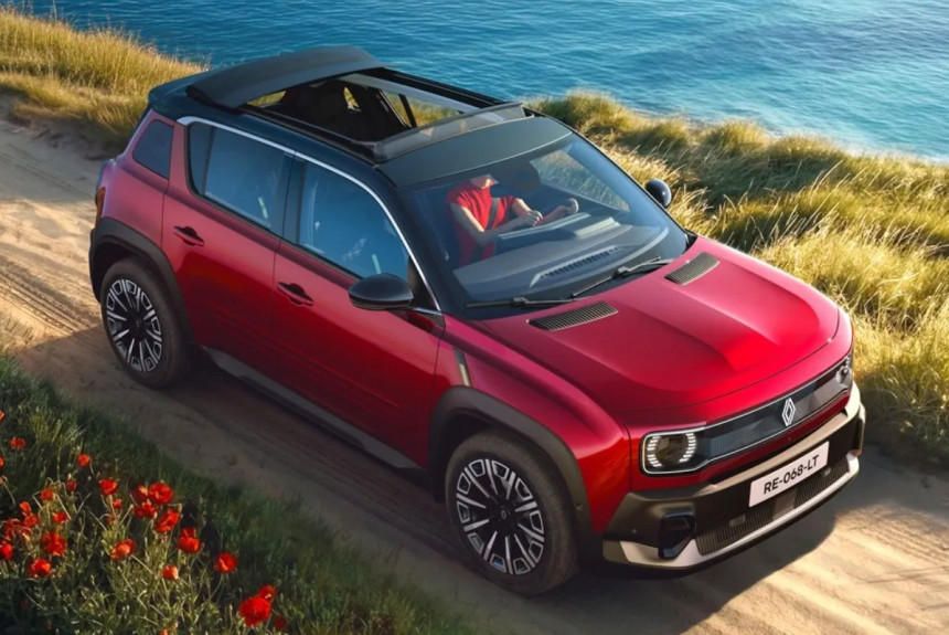 Renault 4 E-Tech отримав складаний тканинний дах у стилі культового Renault 4