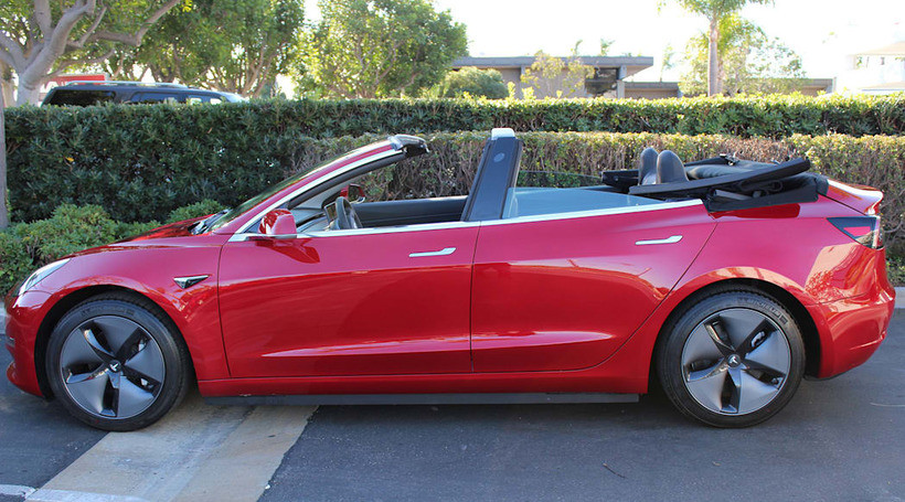 З Tesla Model 3 зробили кабріолет: вартість переобладнання дорівнює ціні самого авто